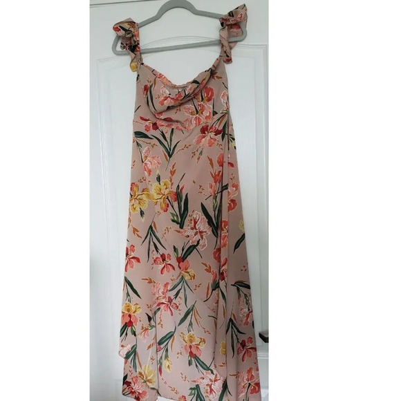 Boho Summer  Floral maxi dress with slit in the front Medium - Picture 10 of 13